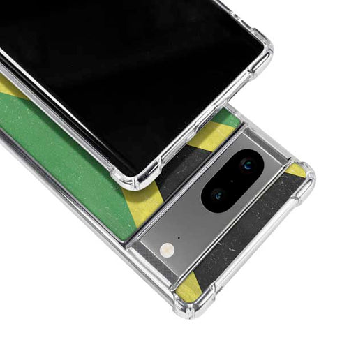 Jamaica Flag Distressed Google Pixel 8 Clear Case