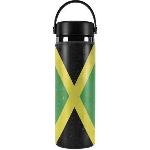 Jamaica Flag Distressed Hydro Flask 20oz Wide Mouth Skin