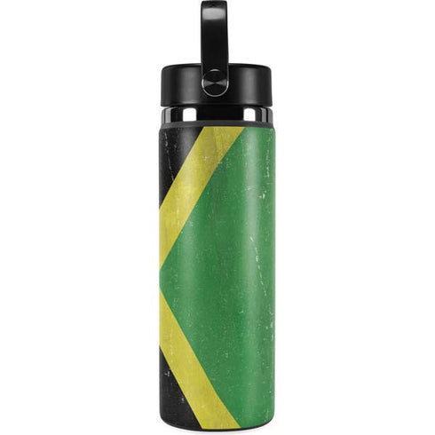 Jamaica Flag Distressed Hydro Flask 20oz Wide Mouth Skin