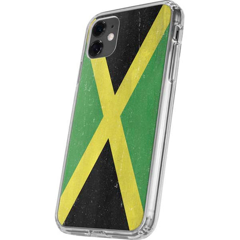 Jamaica Flag Distressed iPhone 11 Clear Case