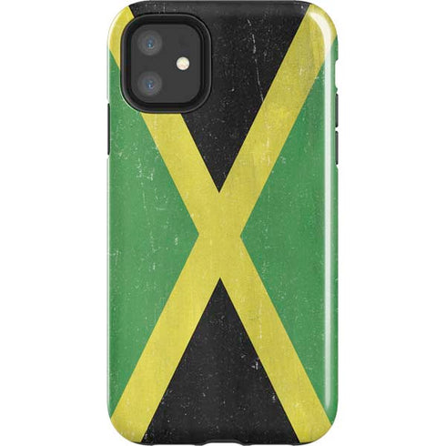 Jamaica Flag Distressed iPhone 11 Impact Case