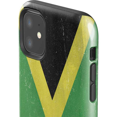 Jamaica Flag Distressed iPhone 11 Impact Case