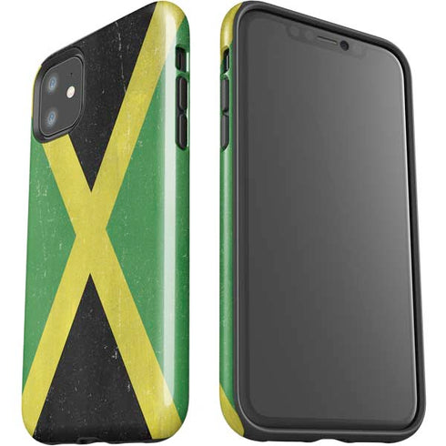 Jamaica Flag Distressed iPhone 11 Impact Case