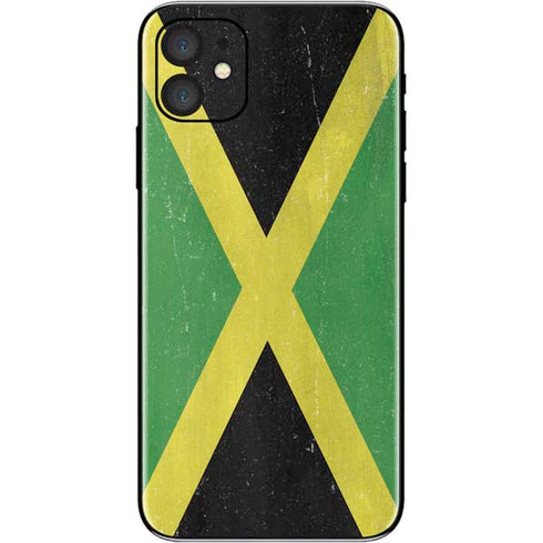 Jamaica Flag Distressed iPhone 11 Skin