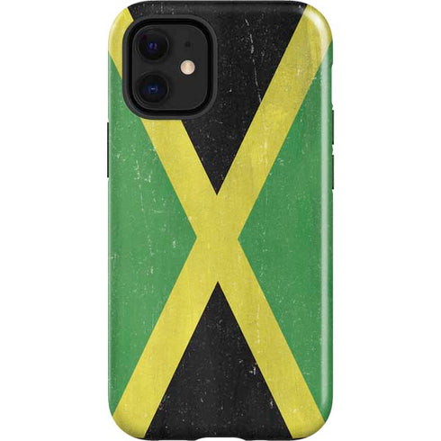 Jamaica Flag Distressed iPhone 12 Mini Impact Case