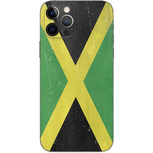 Jamaica Flag Distressed iPhone 12 Pro Skin