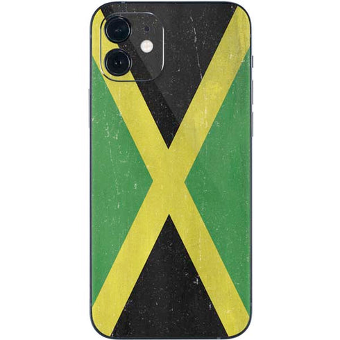 Jamaica Flag Distressed iPhone 12 Skin