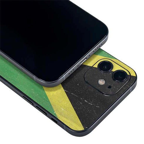 Jamaica Flag Distressed iPhone 12 Skin