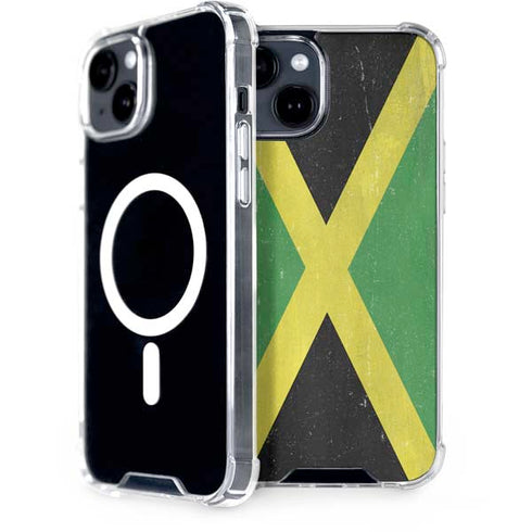 Jamaica Flag Distressed iPhone 13 MagSafe Case