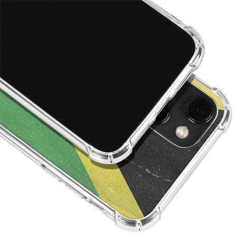 Jamaica Flag Distressed iPhone 13 Mini Clear Case