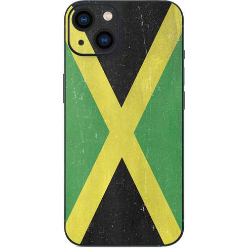 Jamaica Flag Distressed iPhone 14 Skin