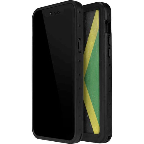 Jamaica Flag Distressed iPhone 15 Waterproof Case