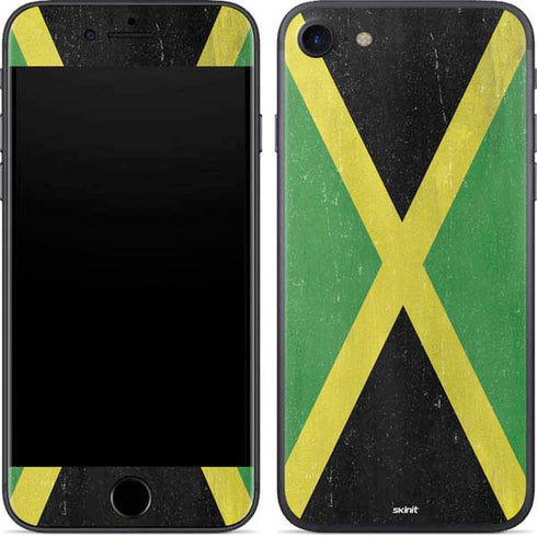 Jamaica Flag Distressed iPhone 8 Skin