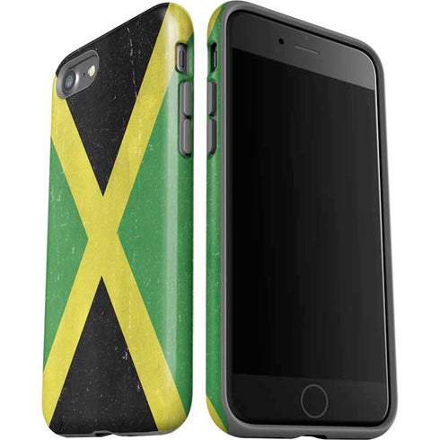 Jamaica Flag Distressed iPhone SE (2nd & 3rd Gen) Pro Case