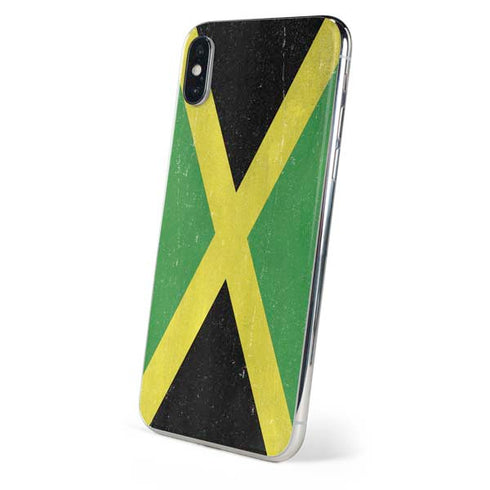 Jamaica Flag Distressed iPhone X Skin
