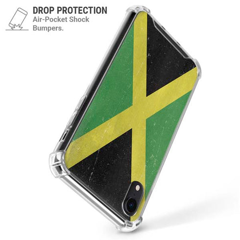 Jamaica Flag Distressed iPhone XR Clear Case