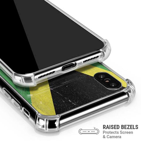 Jamaica Flag Distressed iPhone XS Max Clear Case