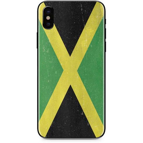 Jamaica Flag Distressed iPhone XS Max Skin