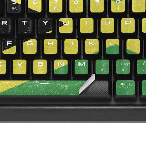 Jamaica Flag Distressed K95 RGB PLATINUM Mechanical Gaming Keyboard Skin