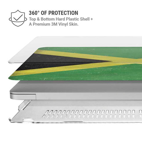 Jamaica Flag Distressed MacBook Air 13in M1 (2021) Case plus Skin