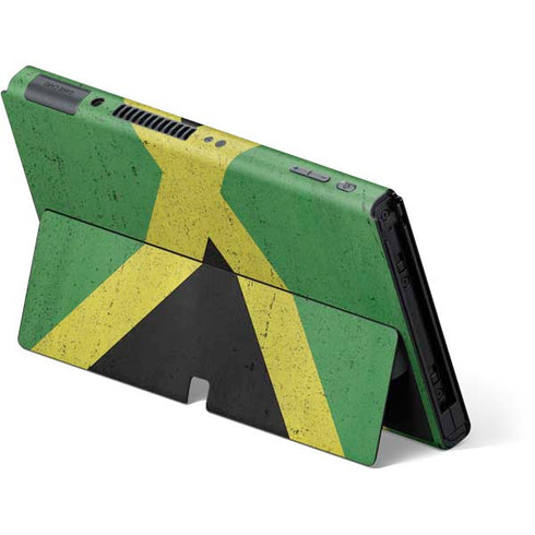Jamaica Flag Distressed Nintendo Switch OLED (2021) Skin