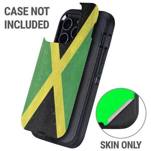 Jamaica Flag Distressed Otterbox Defender iPhone Skin