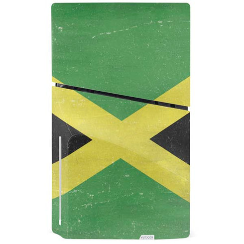 Jamaica Flag Distressed PS5 Slim Disk Console Skin