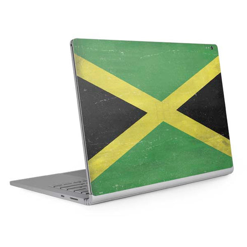 Jamaica Flag Distressed Surface Book 2 15in Skin