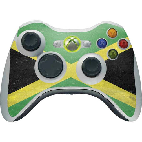 Jamaica Flag Distressed Xbox 360 Wireless Controller Skin