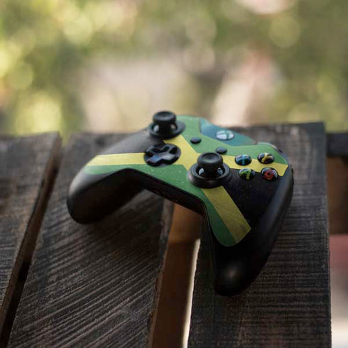 Jamaica Flag Distressed Xbox One Controller Skin