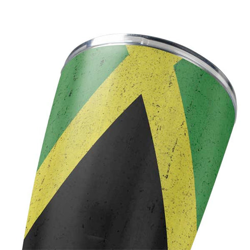 Jamaica Flag Distressed Yeti 20oz Tumbler Skin