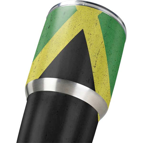Jamaica Flag Distressed Yeti 30oz Rambler Tumbler Skin
