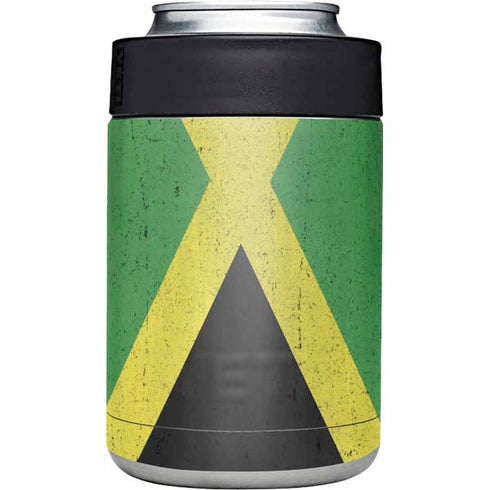 Jamaica Flag Distressed Yeti Colster Can Insulator Skin