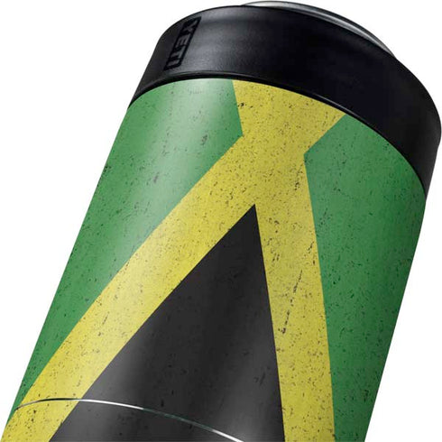 Jamaica Flag Distressed Yeti Colster Can Insulator Skin
