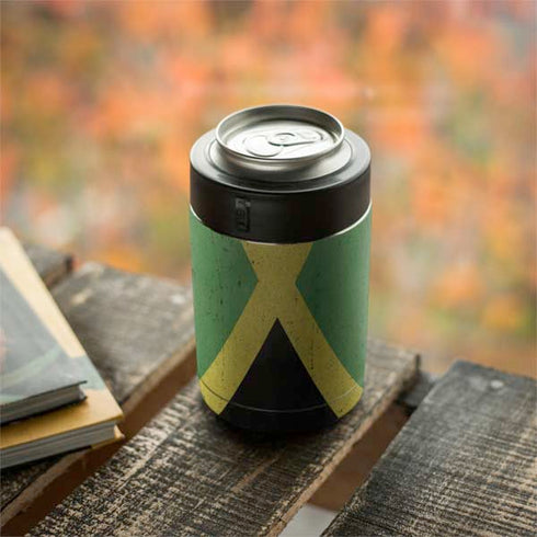 Jamaica Flag Distressed Yeti Colster Can Insulator Skin