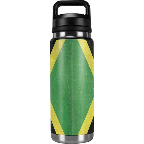 Jamaica Flag Distressed YETI Rambler 26oz Bottle Skin