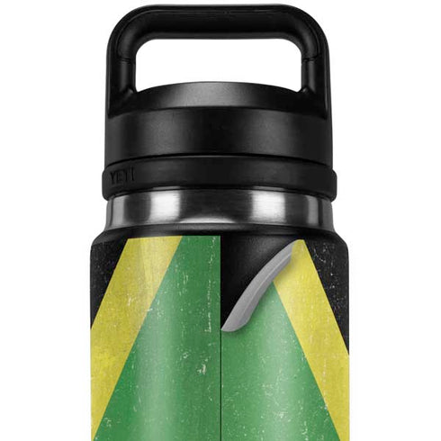 Jamaica Flag Distressed YETI Rambler 26oz Bottle Skin