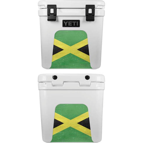Jamaica Flag Distressed YETI Roadie 24 Hard Cooler Skin