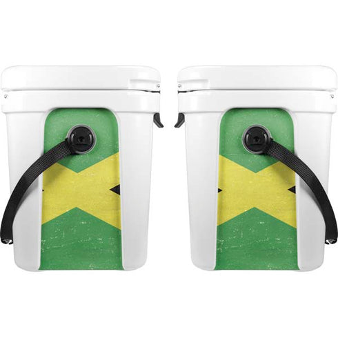Jamaica Flag Distressed YETI Roadie 24 Hard Cooler Skin