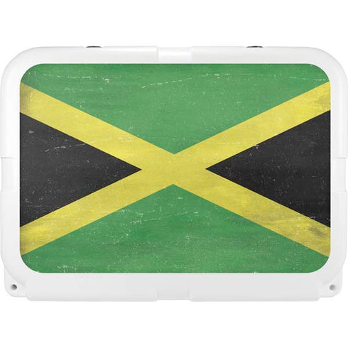 Jamaica Flag Distressed YETI Tundra 35 Hard Cooler Skin