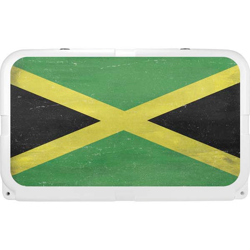 Jamaica Flag Distressed YETI Tundra 45 Hard Cooler Skin