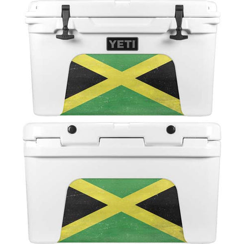 Jamaica Flag Distressed YETI Tundra 45 Hard Cooler Skin