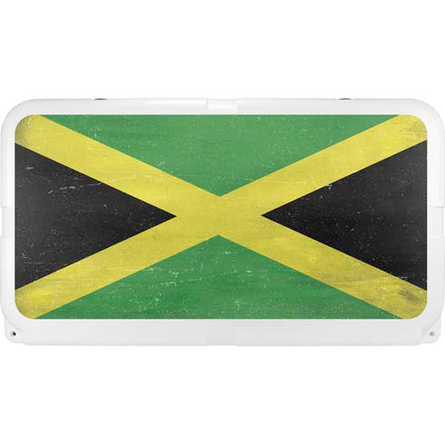 Jamaica Flag Distressed YETI Tundra 65 Hard Cooler Skin