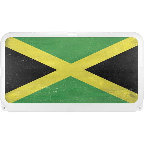 Jamaica Flag Distressed YETI Tundra 75 Hard Cooler Skin