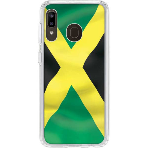 Jamaica Flag Galaxy A20 Clear Case