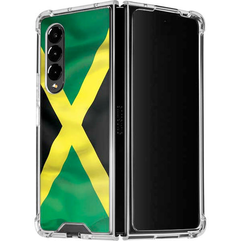 Jamaica Flag Galaxy Z Fold4 5G Clear Case