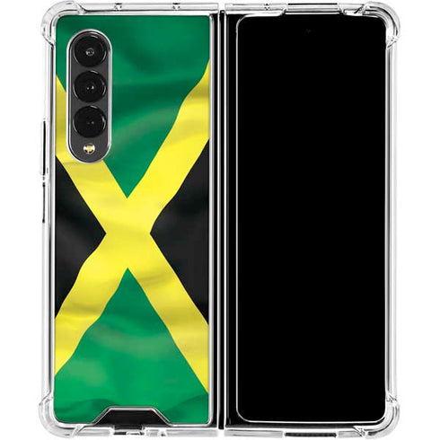 Jamaica Flag Galaxy Z Fold4 5G Clear Case