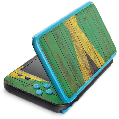 Jamaican Flag Dark Wood Nintendo 2DS XL (2017) Skin
