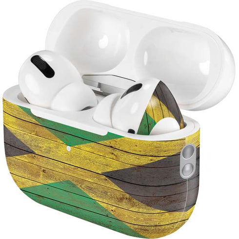 Jamaican Flag Dark Wood AirPods Pro 2nd Gen Skin