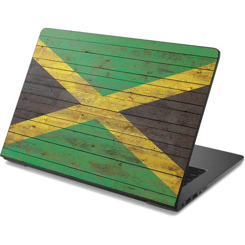 Jamaican Flag Dark Wood Dell Chromebook Skin